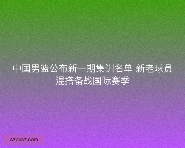 中国男篮公布新一期集训名单 新老球员混搭备战国际赛季